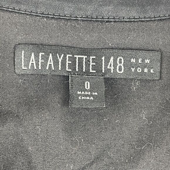 Lafayette 148 New York Dress Size 0 Button Up Short Sleeve Casual Utility Work - Picture 3 of 13